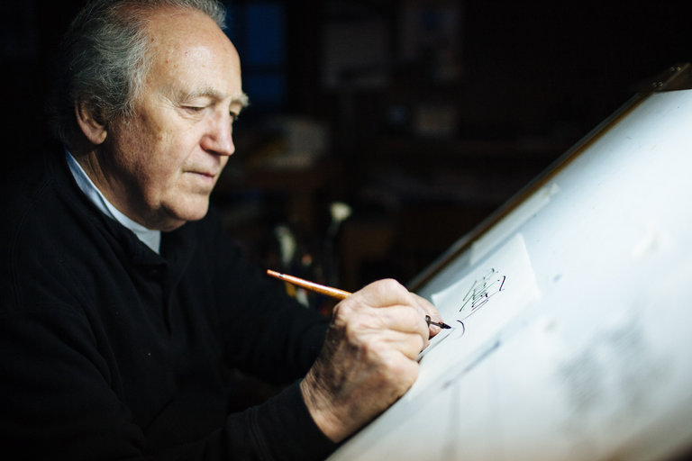 Robert Palladino in his home studio in Sandy, Ore., in 2012. Credit Liz Devine