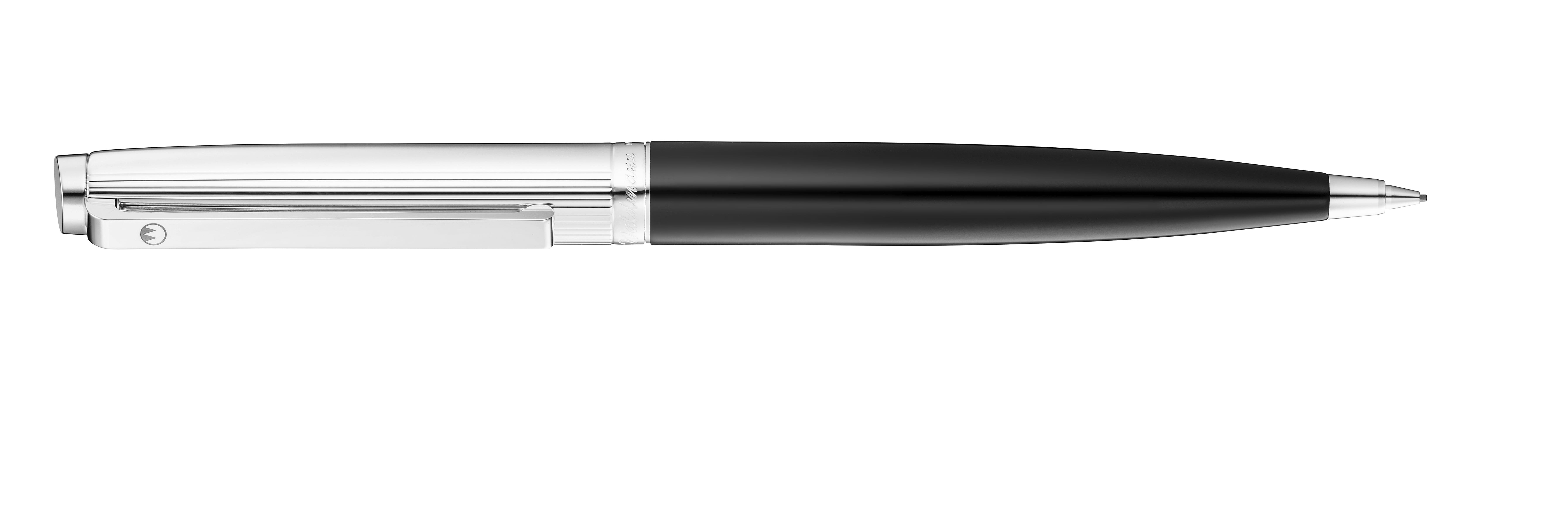 EDELFEDER Luxus Waldmann Sterling Silber Kugelschreiber,Lack schwarz 