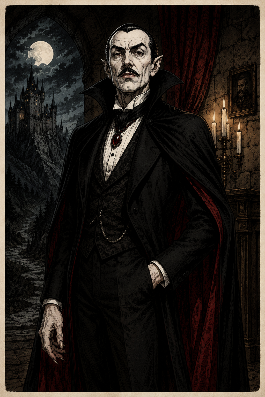 Detailstudien zu Bram Stokers Beschreibung Draculas