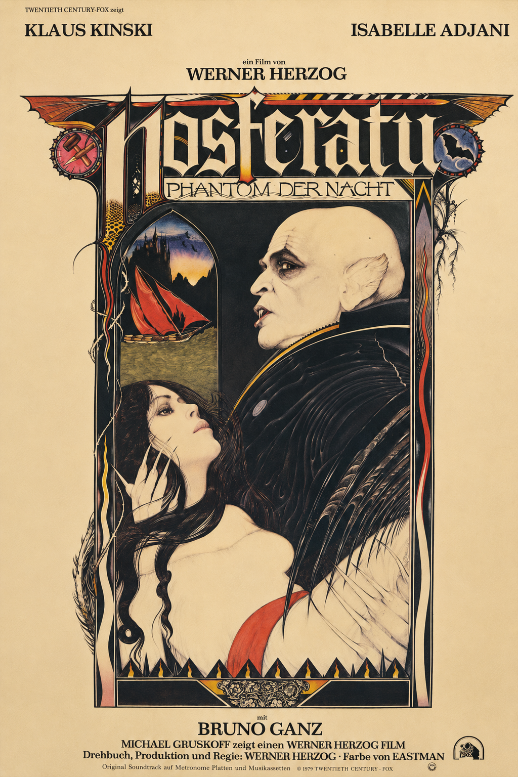 Klaus Kinski als Nosferatu in Werner Herzogs Film von 1979