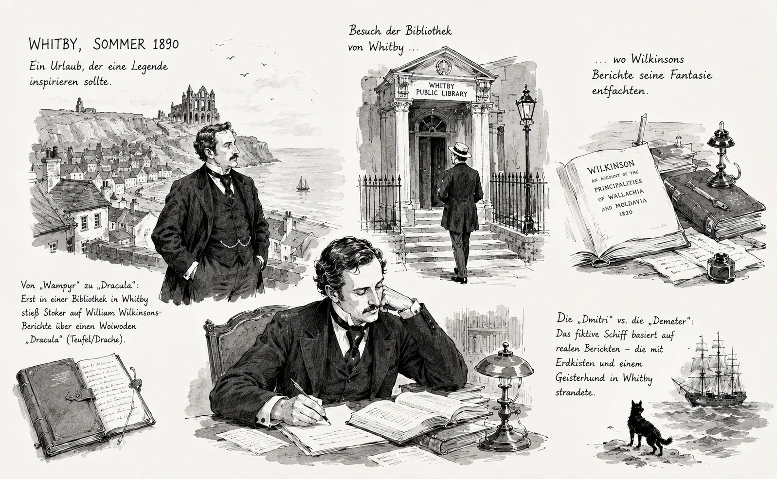 Bram Stoker bei der Arbeit