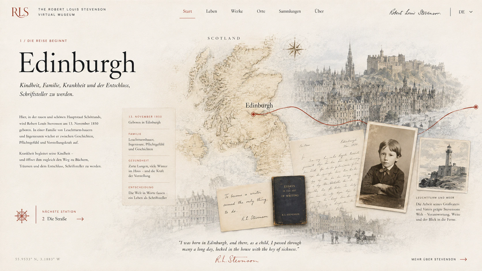 Edinburgh – Stevensons Kindheit und Familie