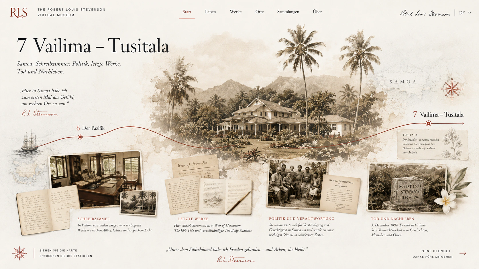 Tusitala auf Samoa – Bildmotiv
